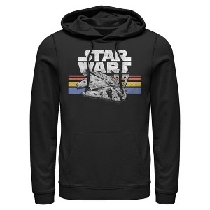 Mens Star Wars Millennium Falcon 77' Vintage Stripes Lightweight Hoodie - 1 of 4