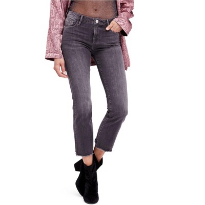 Free People Womens Released Hem Cropped Jeans