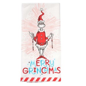 Enesco 26.5 Inch Grinch Tea Towel Merry Grinchmas Kitchen Towel - 1 of 3