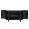 NicBex 47.8" Modern 4-Door Sideboard,Kitchen Storage Cabinets with U-Style Curved Design and Adjustable Shelves for Kitchen and Dining Room,Walnut - 4 of 4