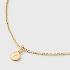14K Gold Plated Round Initial Pendant Necklace - A New Day™ - 4 of 4