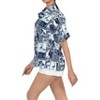 LA LEELA Women's Button Down Short Sleeve Summer Vacation Surfing Blouse Tops Hawaiian Holiday Club party Casual Shirts - 3 of 4