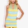Anna-Kaci Women's Striped Halter Neck Knit Dress With V-Neckline for Casual Looks - 2 of 4