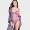 Women's Satin and Mesh Lightly Lined Lingerie Bodysuit - Auden™ - 3 of 4