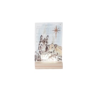 Transpac Wood and Acrylic LED Christmas Wall Sign with Animals Multicolor Prelit Battery Operated Indoor Decoration - 1 of 1