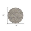 Gray Silver And Taupe Floral Washable Indoor Outdoor Area Rug - 3 of 4