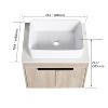 NicBex Floating Bathroom Vanity with 4 Styles Ceramic Basin,Bathroom Sink Vanity with Soft Close Doors,Bathroom Sink Cabinet for Bathroom,Oak - 3 of 4