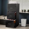 Karl Home 3-Drawer Black MDF 15.35in. W Vertical File Cabinet - 2 of 4