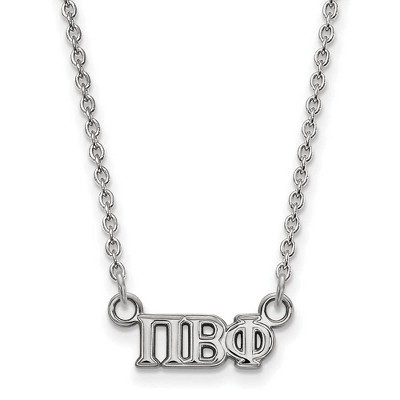 Black Bow Jewelry Sterling Silver Pi Beta Phi Greek Life Necklace 18 Inch
