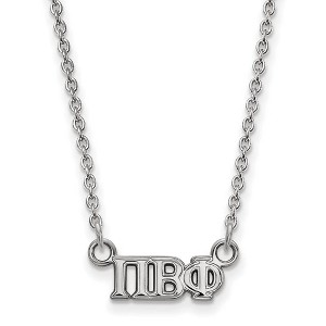 Black Bow Jewelry Sterling Silver Pi Beta Phi Greek Life Necklace 18 Inch - 1 of 4
