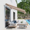 VisioGear Retractable Awning, 8'*7' Patio Awnings with Manual Crank Handle for Deck, Yard, Brown, 98.5"*78.75"*49.2" - 2 of 4