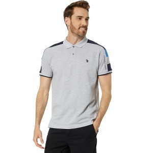 U.S. Polo Assn. Men's Slim Fit Color Block Pique Polo Shirt - 1 of 4