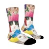 Merry Chritmas Cat Women Printed Crew Socks Funny Funky Socks Soft Polyester Novelty Gifts for Artists Men - 3 of 4