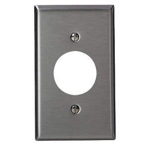 Leviton 1-Gang Stainless Steel Single Outlet Wall Plate - 1 of 1