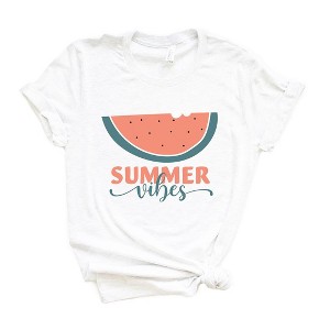 Simply Sage Market Women's Boho Summer Vibes Watermelon Short Sleeve Graphic Tee - 1 of 4