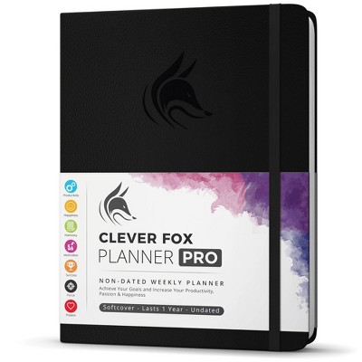 Undated Planner Pro Weekly 8.5x11 Black - Clever Fox : Target