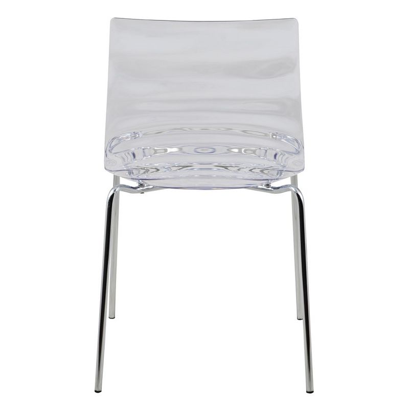 LeisureMod Astor Modern Acrylic Dining Chair With Metal Legs, 5 of 9