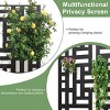 Wooakway Black Metal Planter Box with Trellis Raised Garden Bed with Arbor Privacy Screen with Wheels24 - 4 of 4