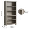 71" Tall Bookcase w/Adjustable Shelves & 31.5" Width, 5 Tier Farmhouse Bookshelf with Wooden Legs - 2 of 4