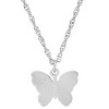 Steeltime Ladies stainless steel butterfly pendant. Color Options: Silver, Gold - 2 of 4