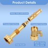Infurnic Hose Valves and Connectors Water 3PCS Hose Sprayer Nozzle Adjustable Twist, Jet Sweeper Nozzle with Solid Brass, High Pressure for Garden - 3 of 4