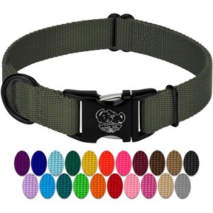 Country Brook Petz Premium Nylon Dog Collar with Metal Buckle for Small Medium Large Breeds - Vibrant 30+ Color Selection - 1 of 4