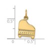Black Bow Jewelry 14k Yellow Gold Baby Grand Piano Charm - 4 of 4
