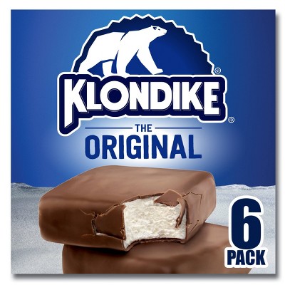 Klondike Original Vanilla Ice Cream Bars Dipped in Chocolately Coating - 6ct