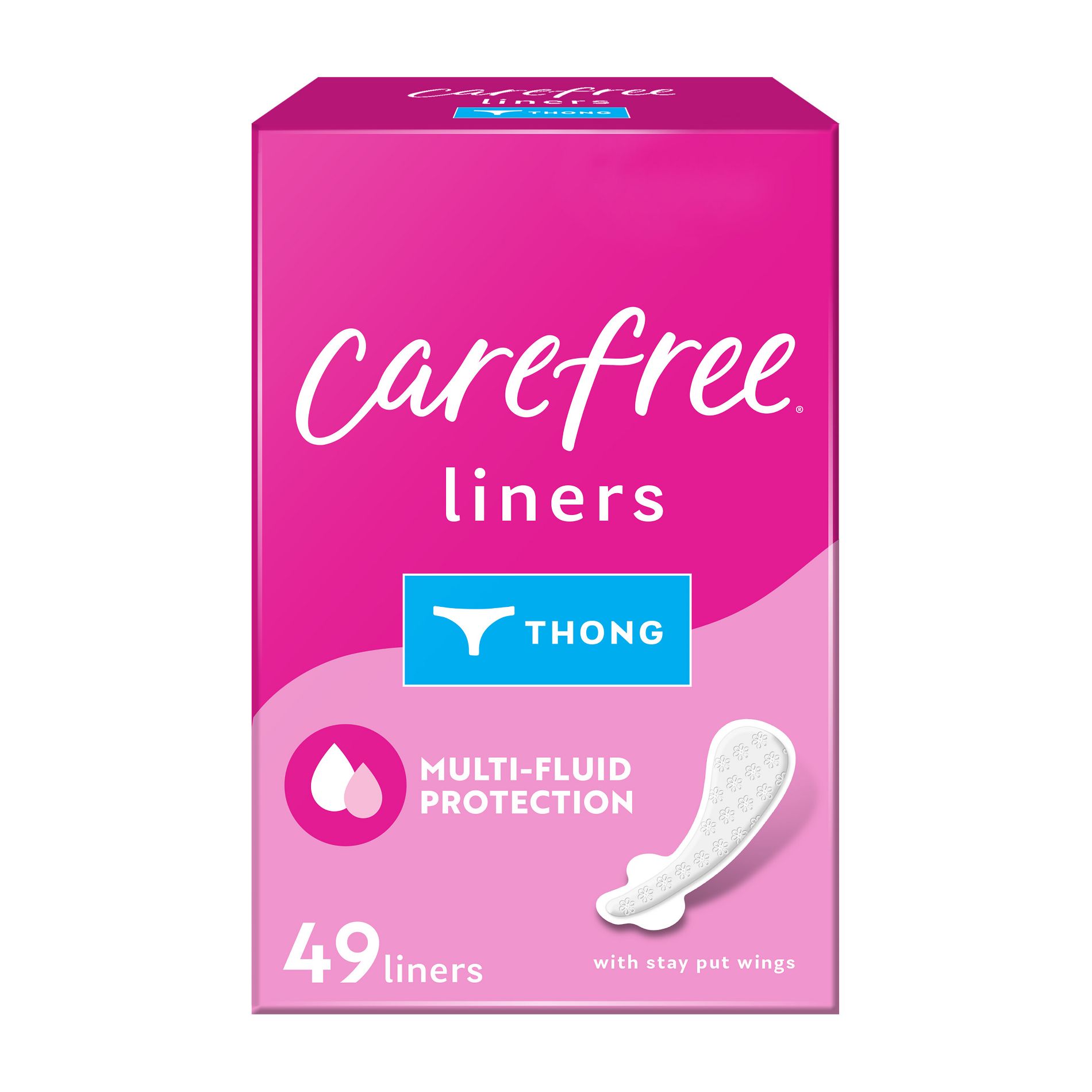 Carefree Unwrapped Unscented Panty Liners