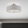 Livex Lighting Dakota 3 - Light Semi-Flush Mount in  Brushed Nickel/Shiny White - 3 of 4