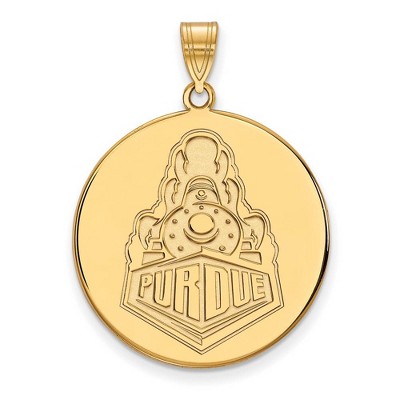 Black Bow Jewelry 10k Yellow Gold Purdue Boilermakers NCAA Extra Large Pendant