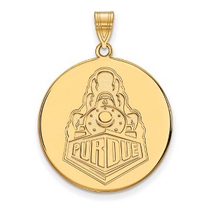 Black Bow Jewelry 10k Yellow Gold Purdue Boilermakers NCAA Extra Large Pendant - 1 of 3