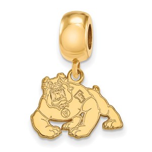 Black Bow Jewelry 14k Yellow Gold Plated Sterling Silver California State Fresno Bulldogs NCAA Bead Charm - 1 of 4