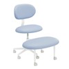 Pinmoco Upholstered Office Chair Adjustable Height Ergonomic Office Chair with Lumbar Support and Wheels, Teddy Fabric/Faux Leather - 3 of 4