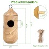 iMountek"2-Pack Wooden Hummingbird Houses for Outdoor Hanging, Bird Nest Feeder & Garden Decoration"Wood - 4 of 4