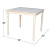 International Concepts Solid Wood Top Table - Turned Legs - 2 of 4