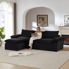 111'' Corduroy Cloud Modular Sectional Sofas with High-Density Sponge Seat and Freely Combinable Design - 2 of 4
