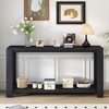 Minimalist Console Table with Bottom Shelf and Four Legs—ideal for entryway, hallway, living room,or corridor with distinctive features. Black - 2 of 4