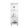 Modern Glass Display Cabinet With Clear Door Floor Standing 3-Shelf Collection Display Glass Bookshelf For Living Room Home Office - 4 of 4