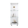 Modern Glass Display Cabinet With Clear Door Floor Standing 3-Shelf Collection Display Glass Bookshelf For Living Room Home Office - image 4 of 4