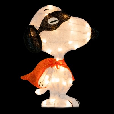 Peanuts 18in Peanuts LED PreLit Superhero Snoopy, White : Target