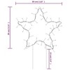 vidaXL Christmas Light Decorations with Spikes 3 pcs Star 50 LEDs 11.4" - 4 of 4