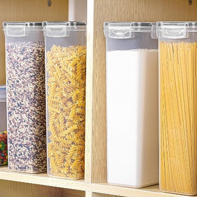 Vtopmart 4 PCS 2.8L Black Airtight Food Storage Containers with Lids, Kitchen Canisters for Spaghetti, Flour, Sugar and Noodles — фото 7