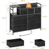 Coucheta 39" Charging Dresser - 9-Drawer Storage Cabinet w/ Outlets & USB, TV Stand Shelf, Rich Brown - 3 of 4