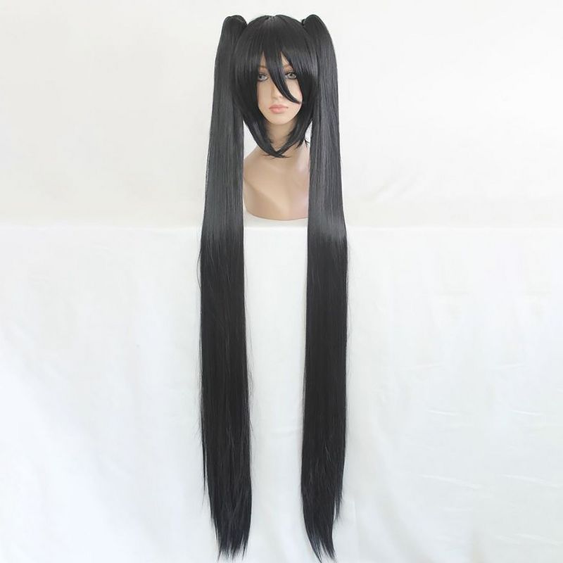 Unique Bargains Women's Wigs 51 inches Black with Wig Cap 1 Pc, 2 of 7