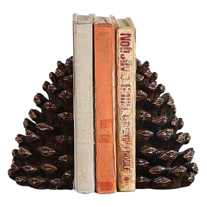 Resin Pinecone Bookends - Storied Home, 1 of 5
