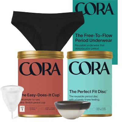 Cora Reusable Period Underwear - Bikini Style - Black - Xs : Target