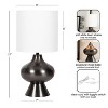 Kate and Laurel Bahira Modern Metal Bedside Table Lamp - 2 of 4