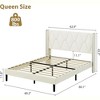 Velvet Platform Full Bed Frame - Upholstered - 2 of 4