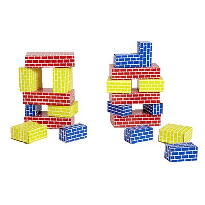 Childcraft Corrugated Building Blocks, Various Sizes, Primary Colors, set of 84